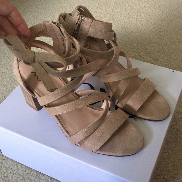 XOXO Shoes - Nude colored strappy XOXO heels